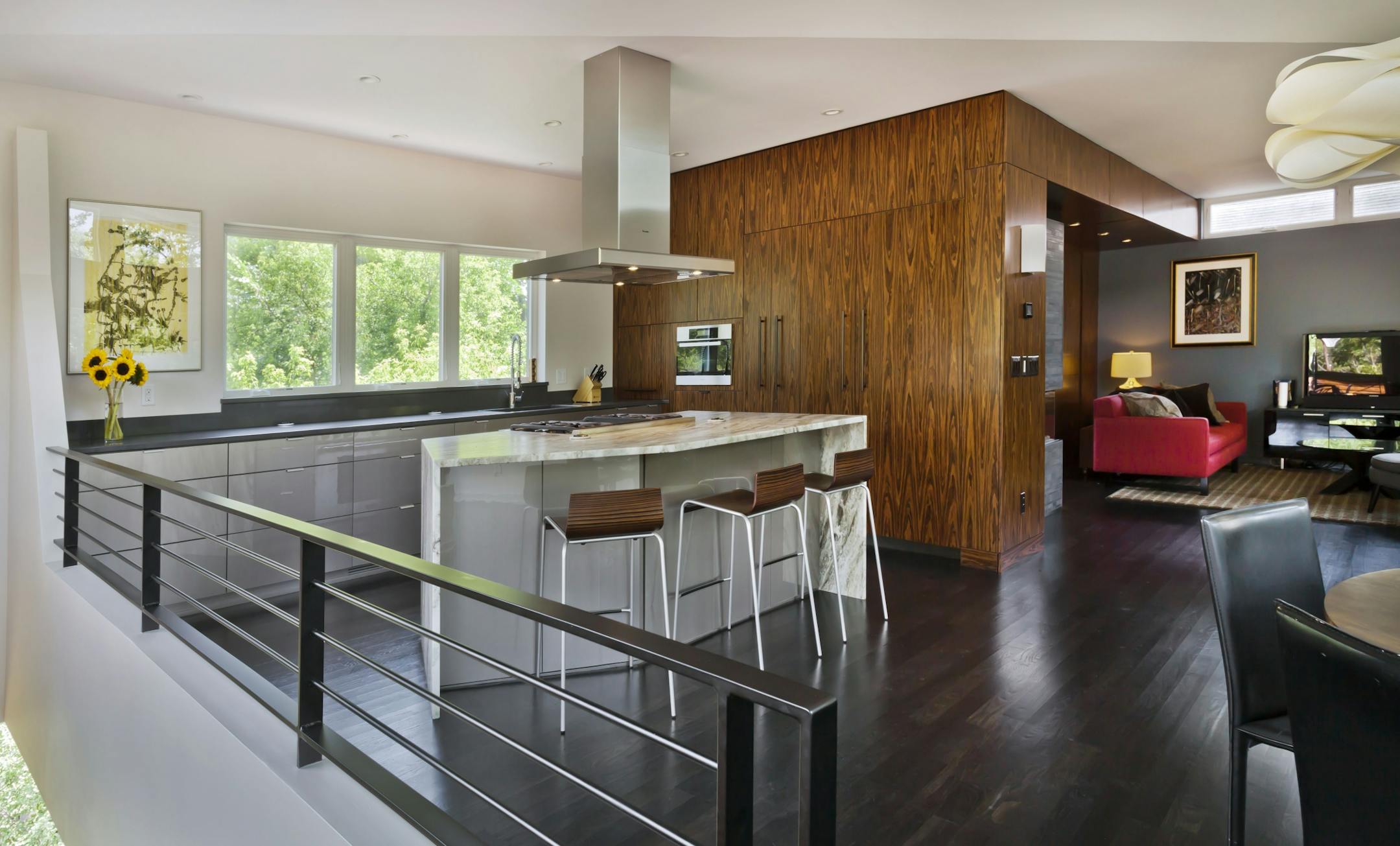 Home of the Month: RoehrSchmitt Architecture translated the best features of a family's downtown loft into a new modern home . Credit Gilbertson Photography