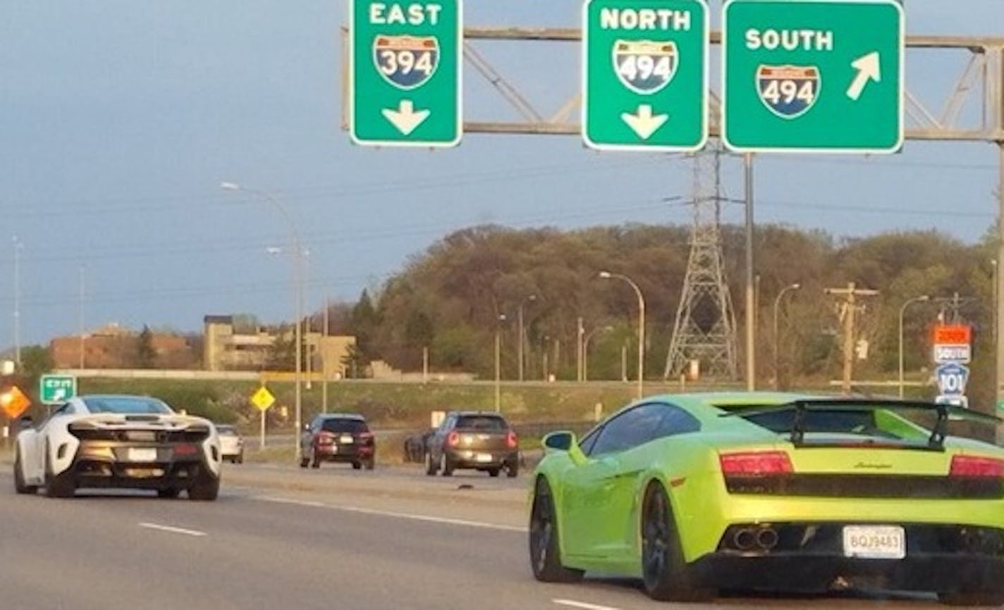 Some of the cars in the speeding pack last spring.