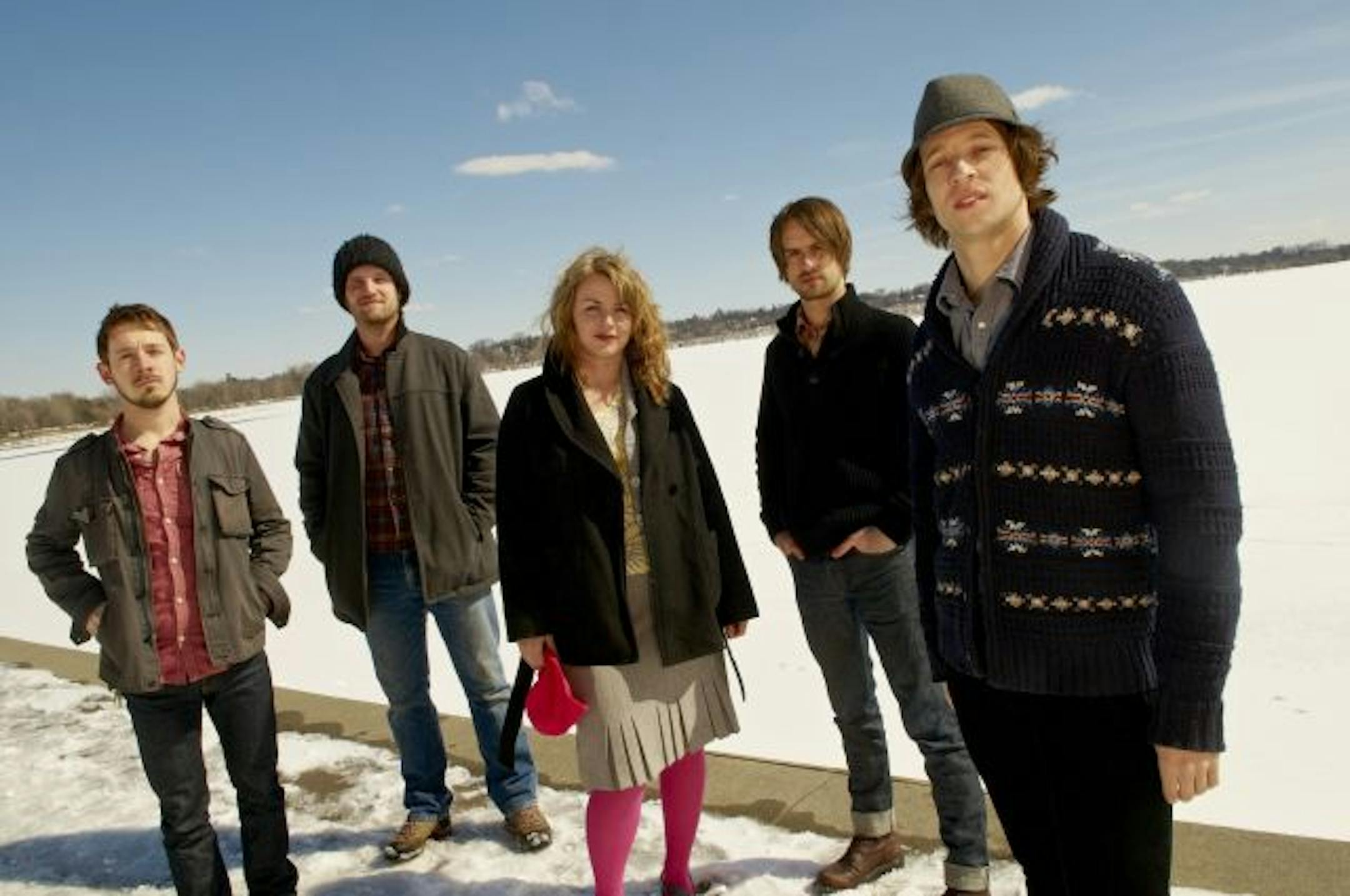 Chris Koza, right, began his 46-song suite around the time he gave his band Rogue Valley a proper name. From left: Joey Kantor, Luke Anderson, Linnea Mohn and Peter Sieve.