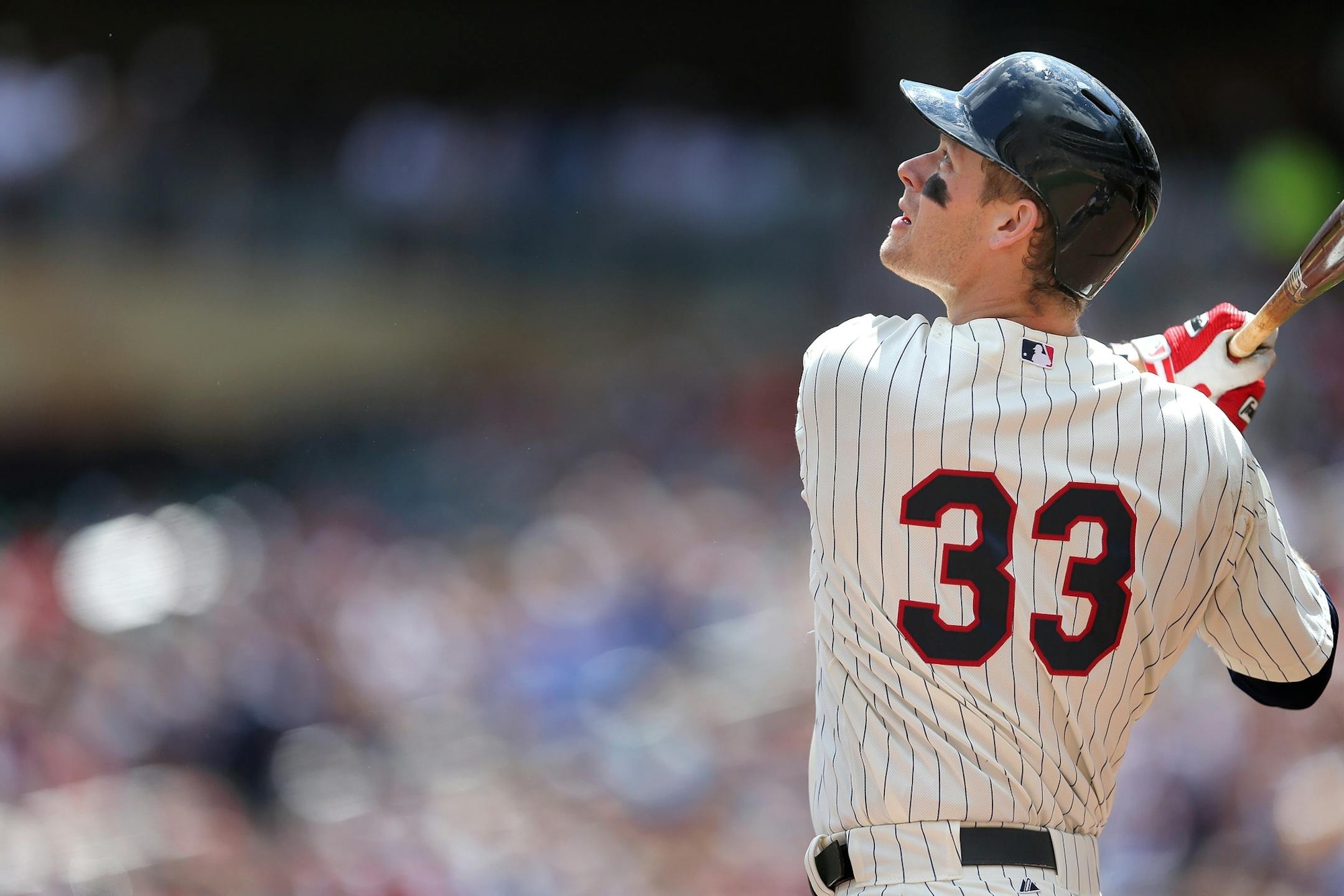 Minnesota Twins Justin Morneau hit a double to right field in the first inning as the Twins took on the Cleveland Indians at Target Field, Wednesday, August 14, 2013 in Minneapolis, MN. (ELIZABETH FLORES/STAR TRIBUNE) ELIZABETH FLORES � eflores@startribune.com