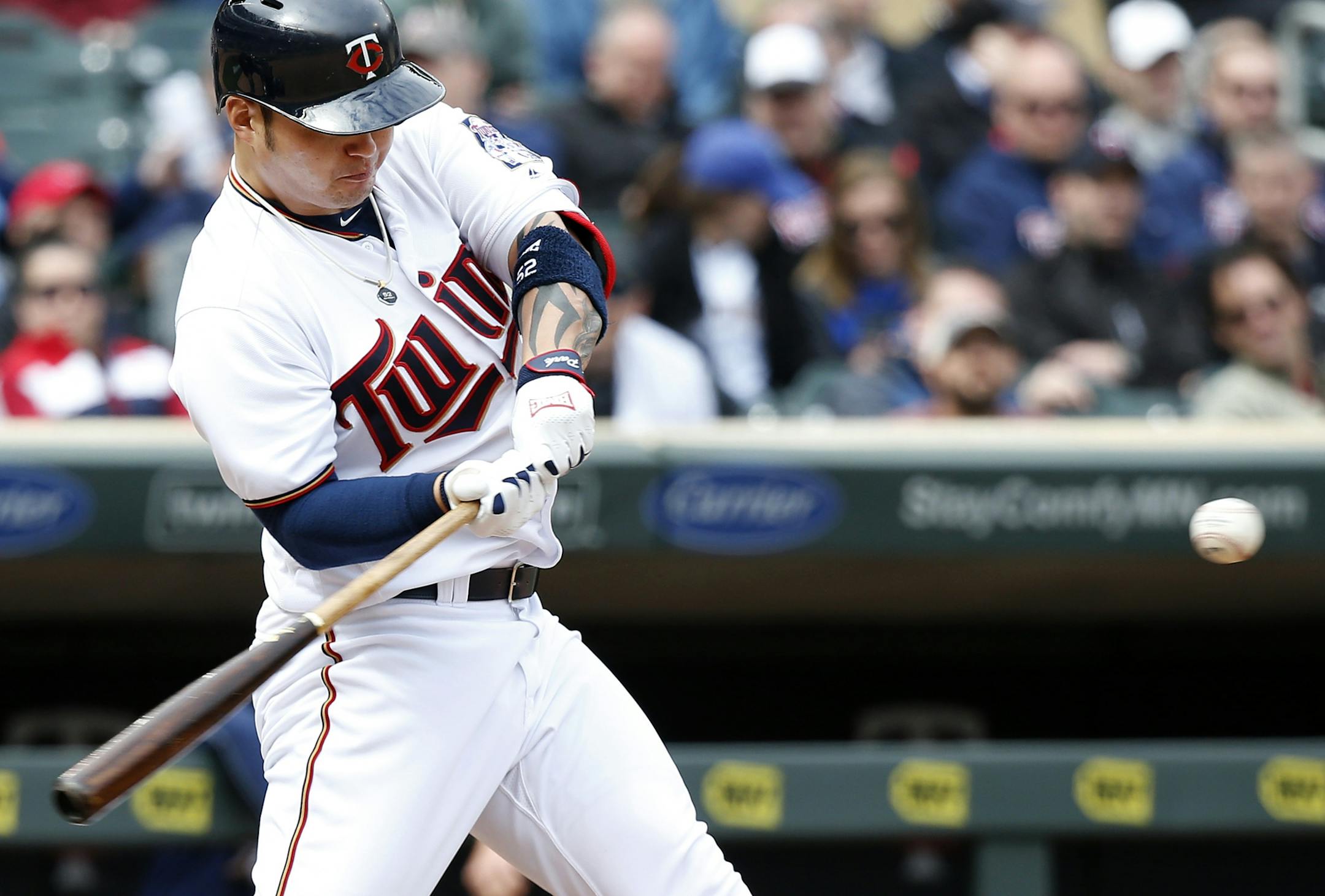 Byung Ho Park hit a home run against the Brewers last week in the series opener.