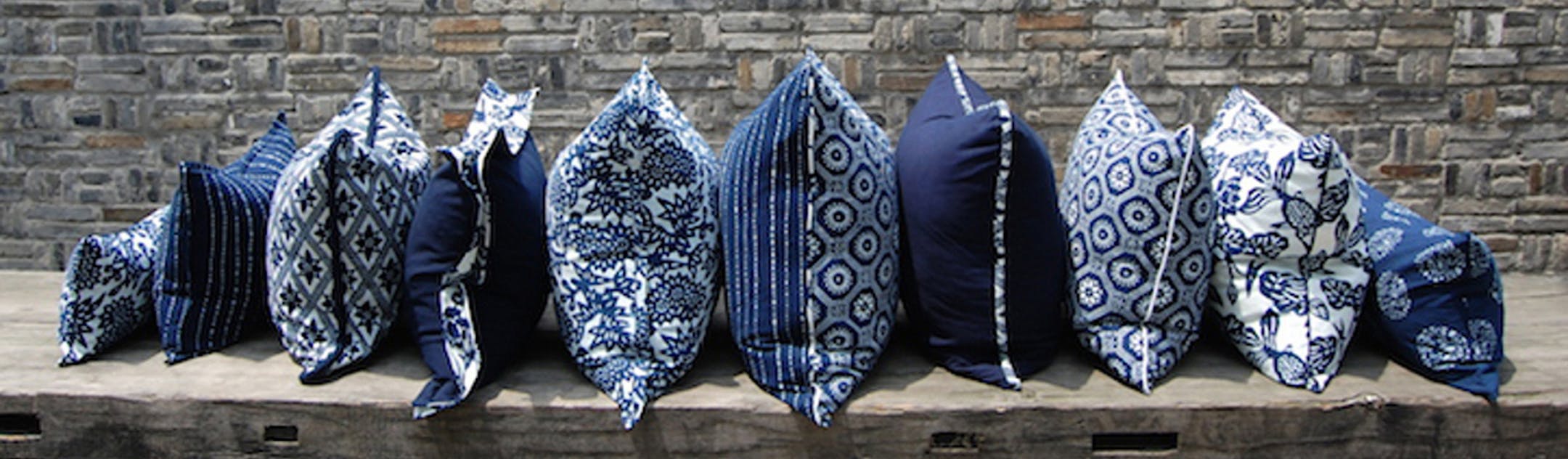 LuRu Home features traditional Chinese indigo new and vintage textiles "for a contemporary way of living." An assortment of patterns including florals, honeycomb, dots and baby's teeth is featured on pillows that start at $74 at www.luruhome.com. (LuRu Home) ORG XMIT: 1174924