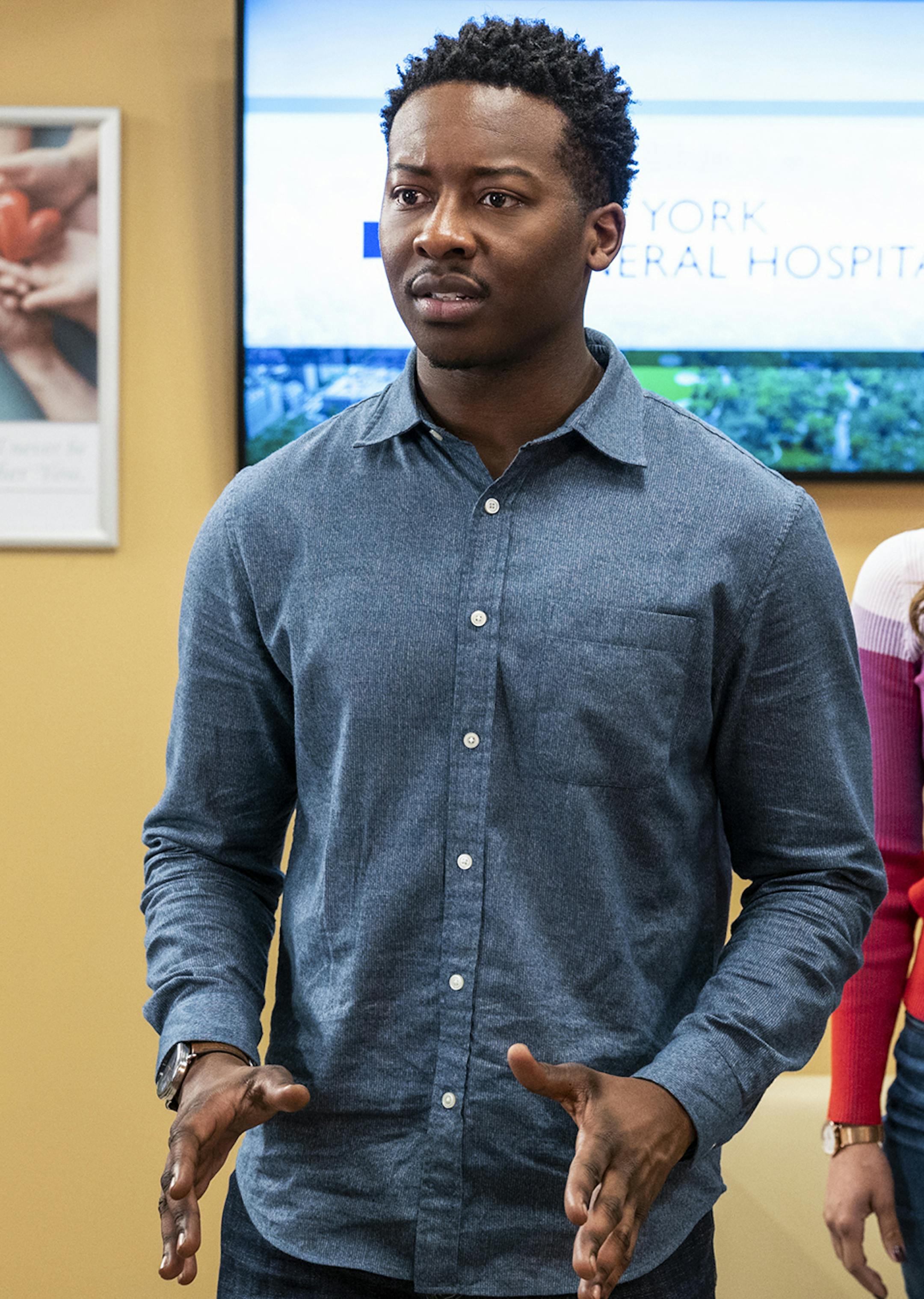 Pictured L to R: Brandon Micheal Hall as Miles Finer and Kara Royster as Emily in "God Friended Me." Photo: David Giesbrecht/CBS©2020CBS Broadcasting, Inc. All Rights Reserved