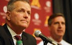 Don Lucia, U of M Gophers hockey head coach, announced his retirement from the program at a press conference with Athletic Director Mark Coyle.]Men's 