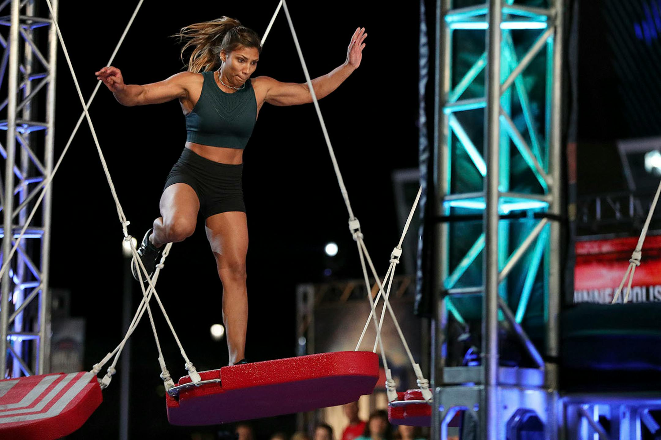Contestant Meagan Martin made her way through the course.