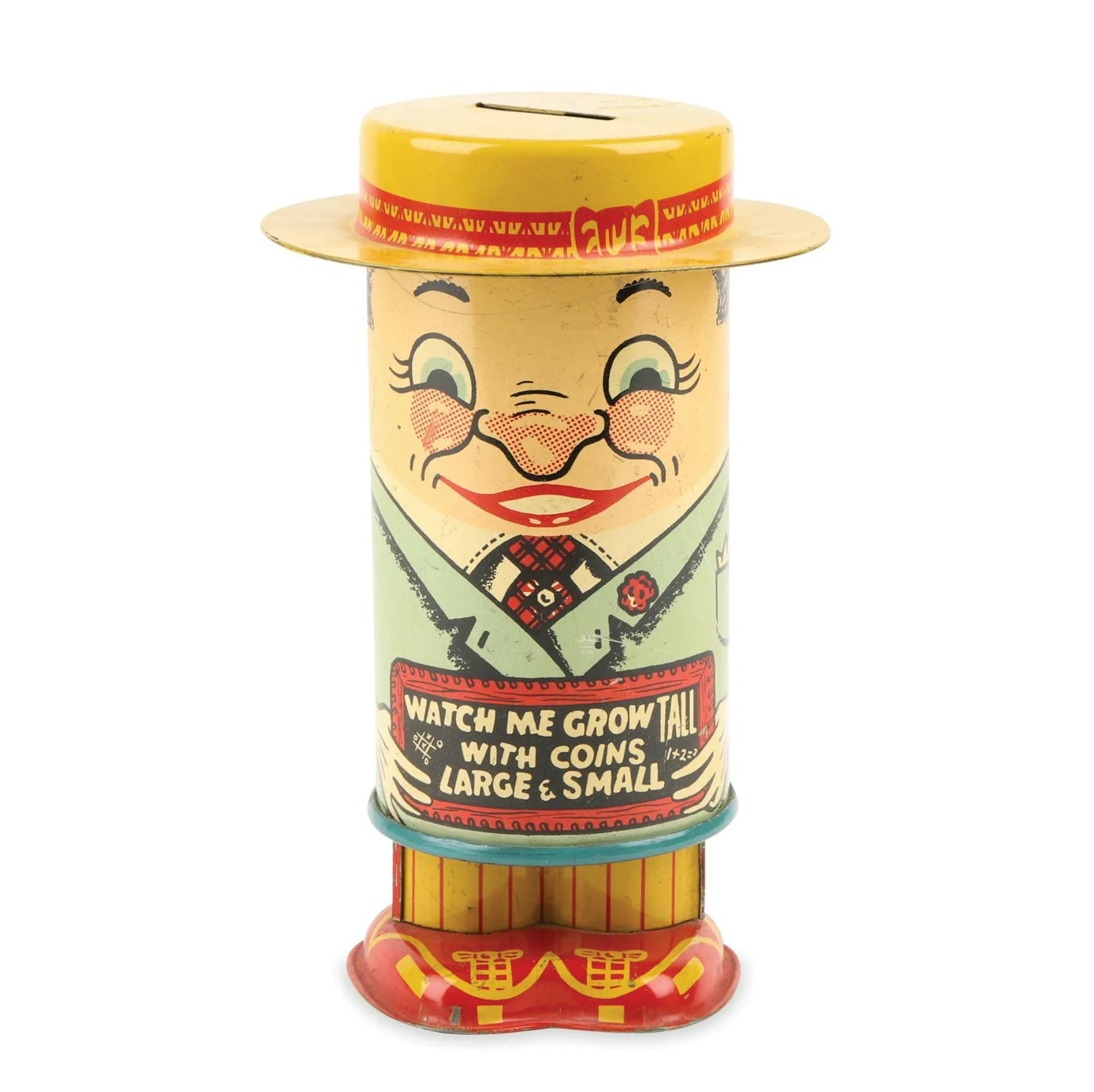 Novelty banks rewarded children with a little show for saving their coins. This one let you watch the bank grow along with your savings. (c) 2023 by Cowles Syndicate Inc.