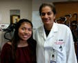 The accomplished and dauntless Dr. Uzma Samadani with her plucky patient, Lupe Galeno-Rodriguez.