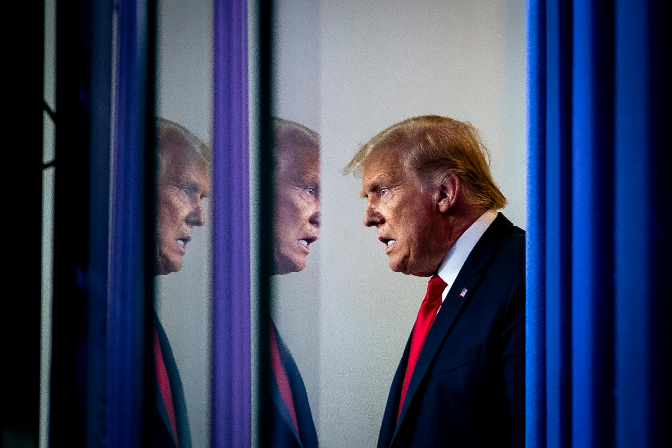 President Donald Trump arrives for a news conference at the White House in Washington, Sept. 10, 2020. (Erin Schaff/The New York Times) -- STANDALONE PHOTO FOR USE AS DESIRED WITH YEAREND REVIEWS --