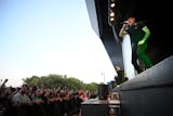 "Dropkick Murphys" vocalist Al Barr performed at Tuesday night's concert at the Ledge Amphitheater in Waite Park.