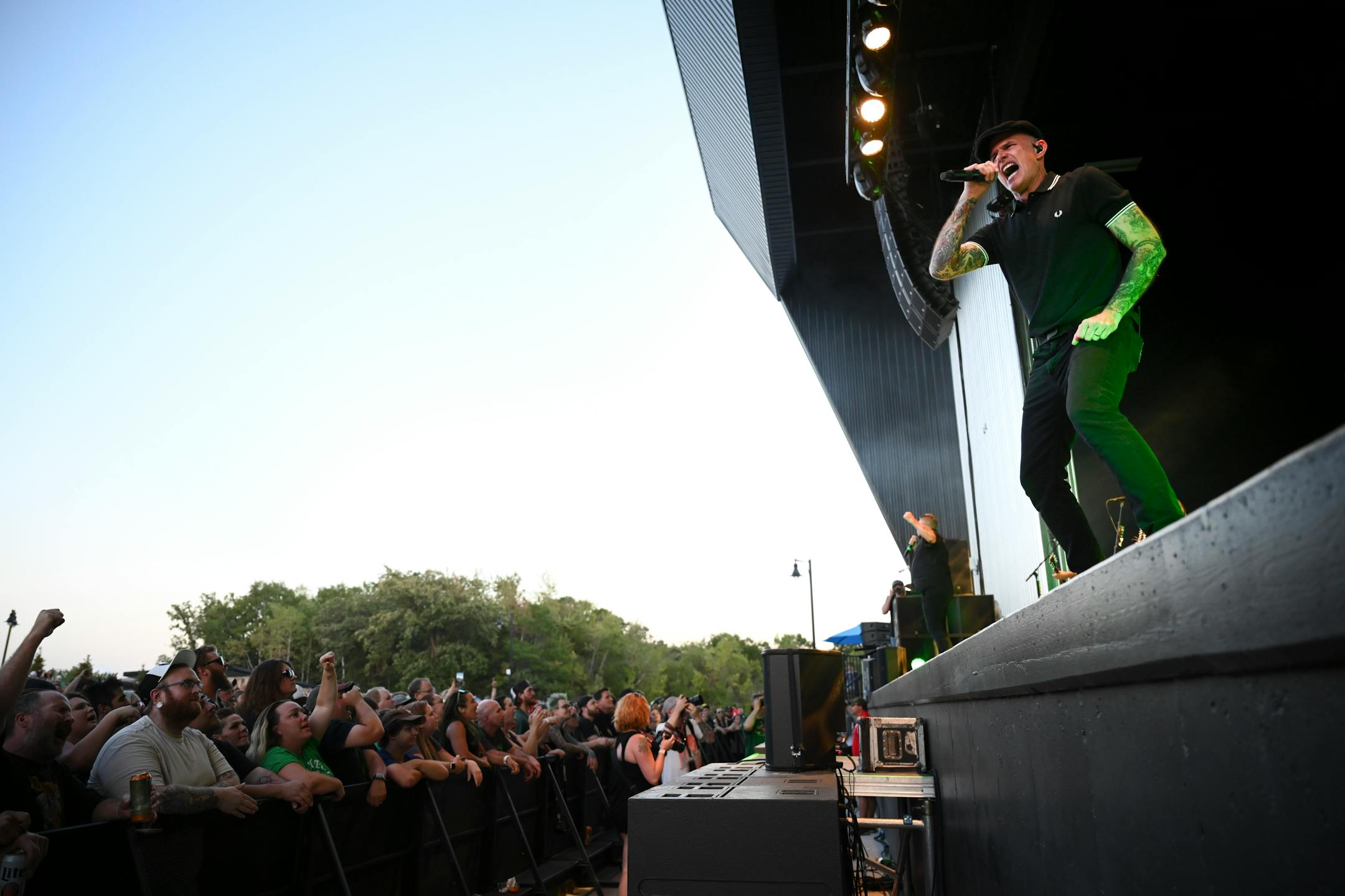 "Dropkick Murphys" vocalist Al Barr performed at Tuesday night's concert at the Ledge Amphitheater in Waite Park.