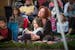 Rachael Moreno and her 5-year-old son, Arlo, watched The Pines perform on Saturday. The eclectic audiences represent all ages and incomes.