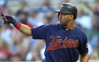 Minnesota Twins' Eddie Rosario bats against the Tampa Bay Rays in a baseball game Wednesday, June 26, 2019, in Minneapolis.
