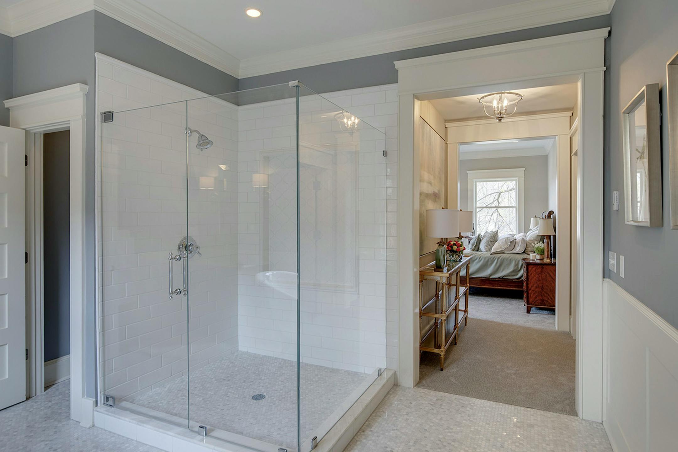 The shower in the new master bath.