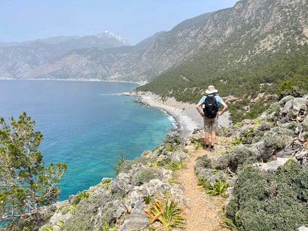 Three couples embarked upon a self-guided hiking trip along the southwest coast of Crete, Greece’s largest island in the Mediterranean.