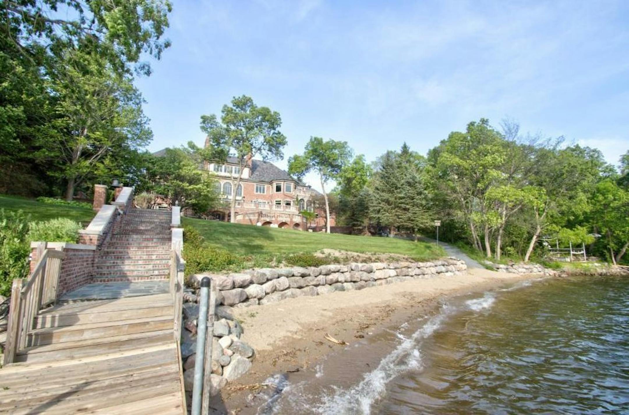 The home has 190 feet of shoreline on Halsted's Bay.