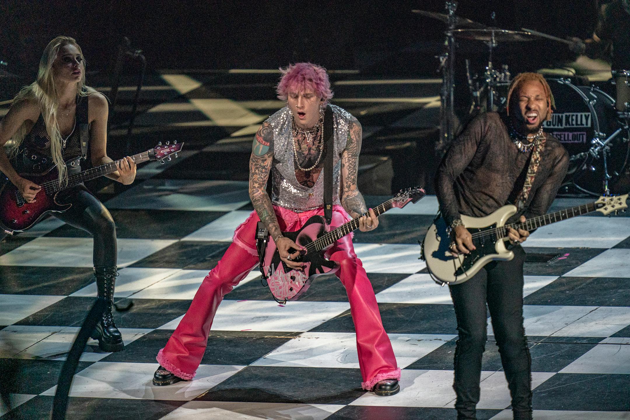 Machine Gun Kelly performs at Xcel Energy Center on Thursday, July 28, 2022 in St. Paul.