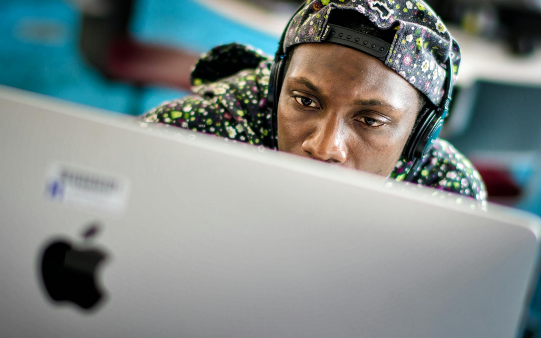 Coni Shegog recorded and then mixed his Rap song at the Brooklyn Park Library.