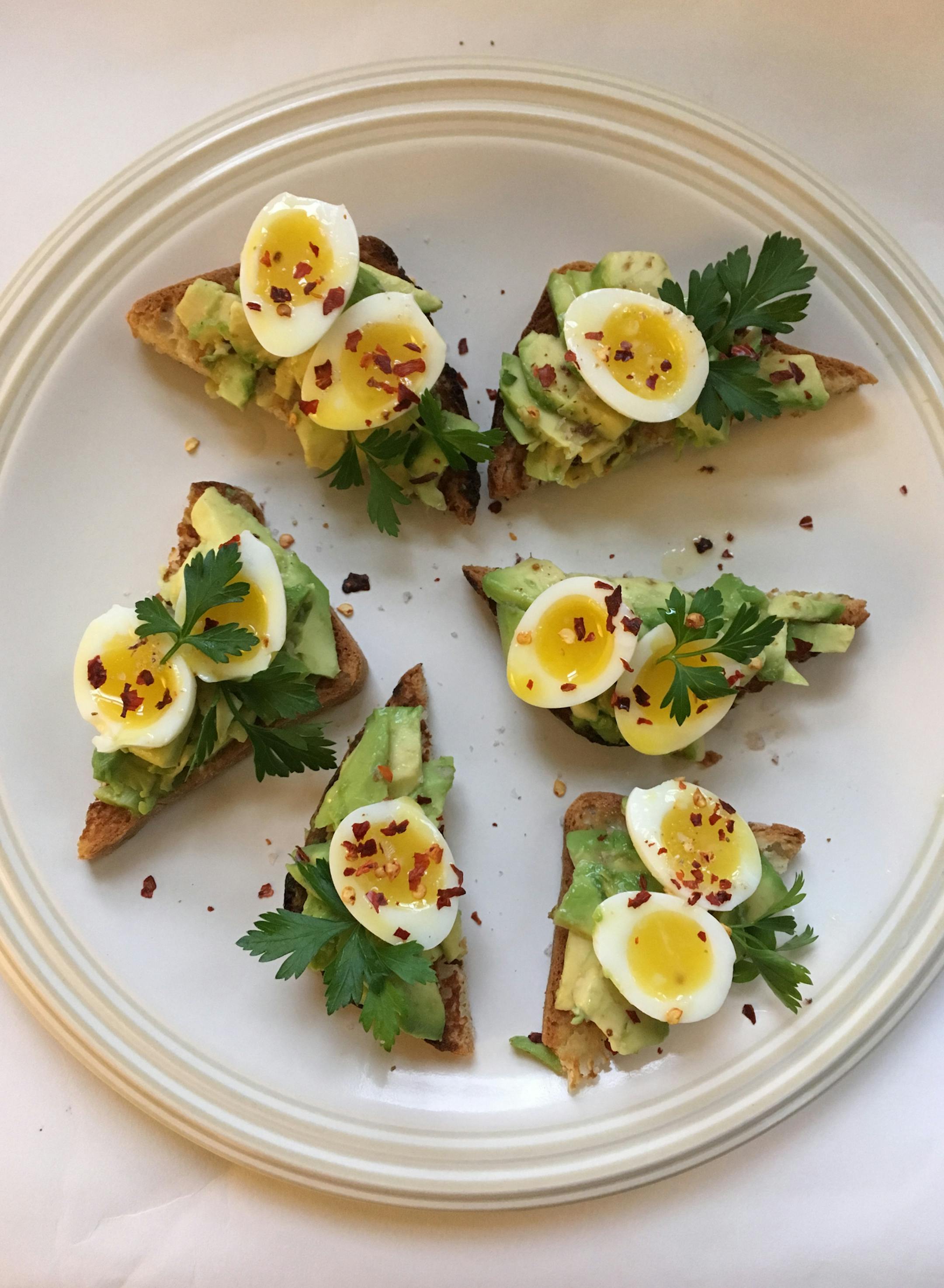 Mini Avocado Toasts.