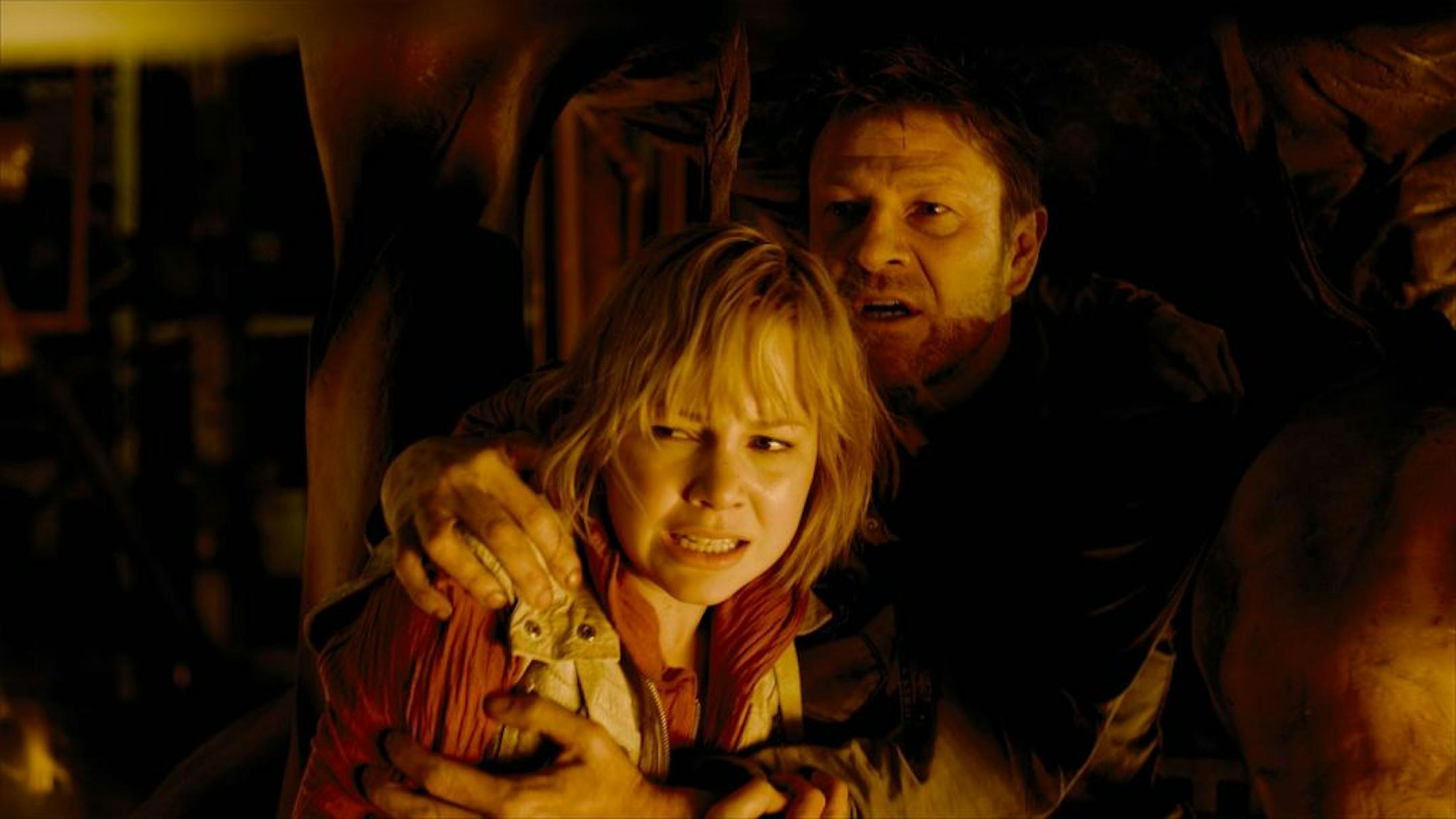 Adelaide Clemens and Sean Bean in "Silent Hill: Revelation."