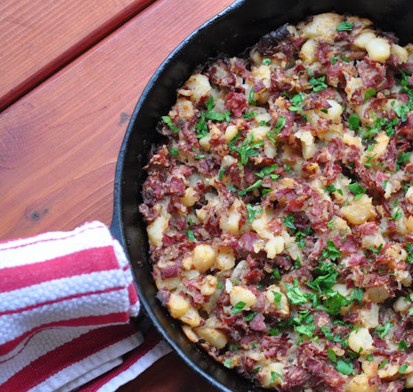 Meredith Deeds, Special to the Star Tribune Corned beef hash for St. Patrick's Day.