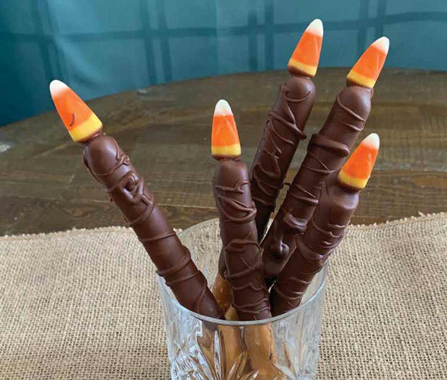 Black Flame Candle Pretzels from "The Unofficial Hocus Pocus Cookbook for Kids," by Bridget Thoreson (Ulysses, 2023).