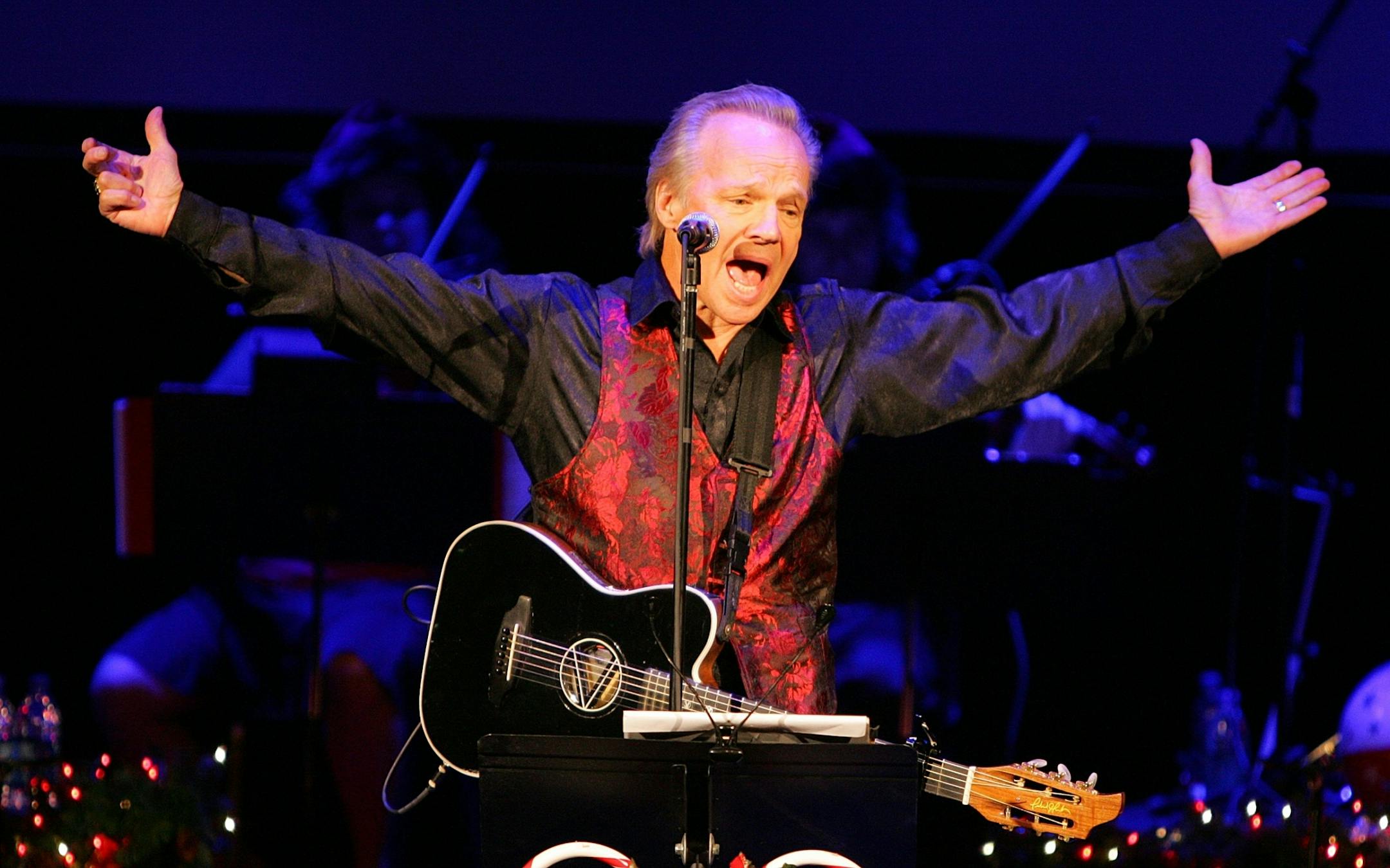 Bobby Vee performs Christmas music during a concert stop at the Mississippi Moon Bar, in the Diamond Jo Casino in Dubuque, Iowa, Friday, Dec. 18, 2009.