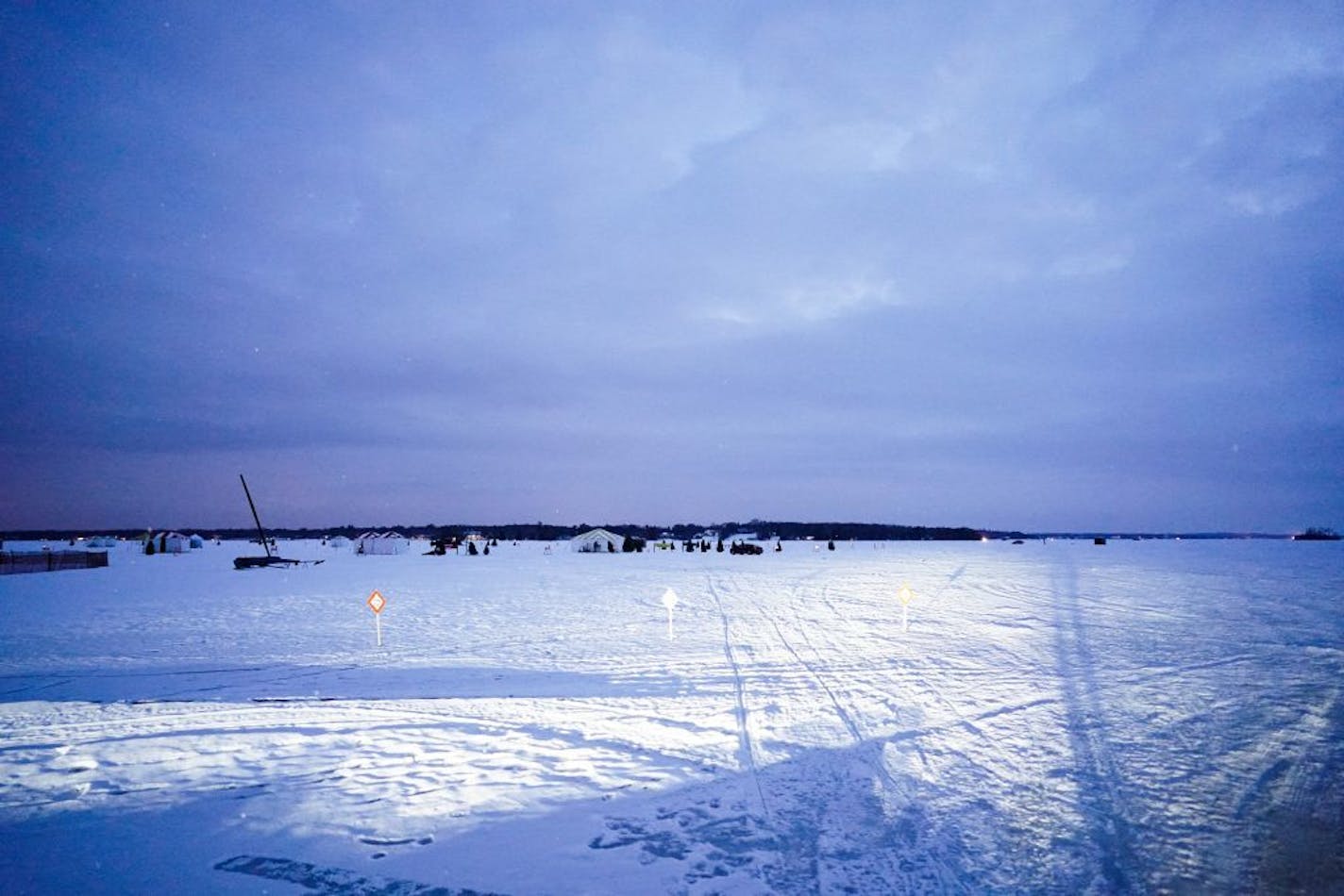 A frozen Lake Minnetonka awaited a swarm of costumed golfers that would come with Saturday's festivities.