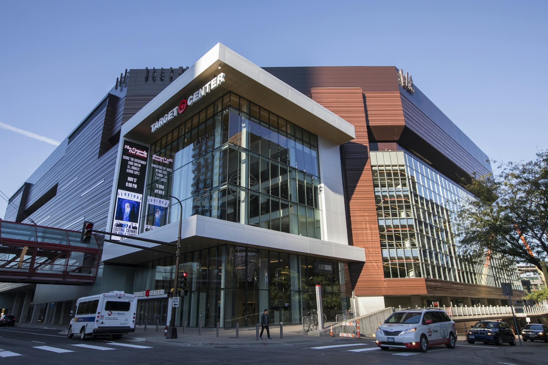 The exterior of the newly renovated Target Center.