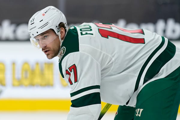 "I'm at a time in my career where I feel really good," the Wild's Marcus Foligno said. Foligno has seven goals and five assists for 12 points this sea
