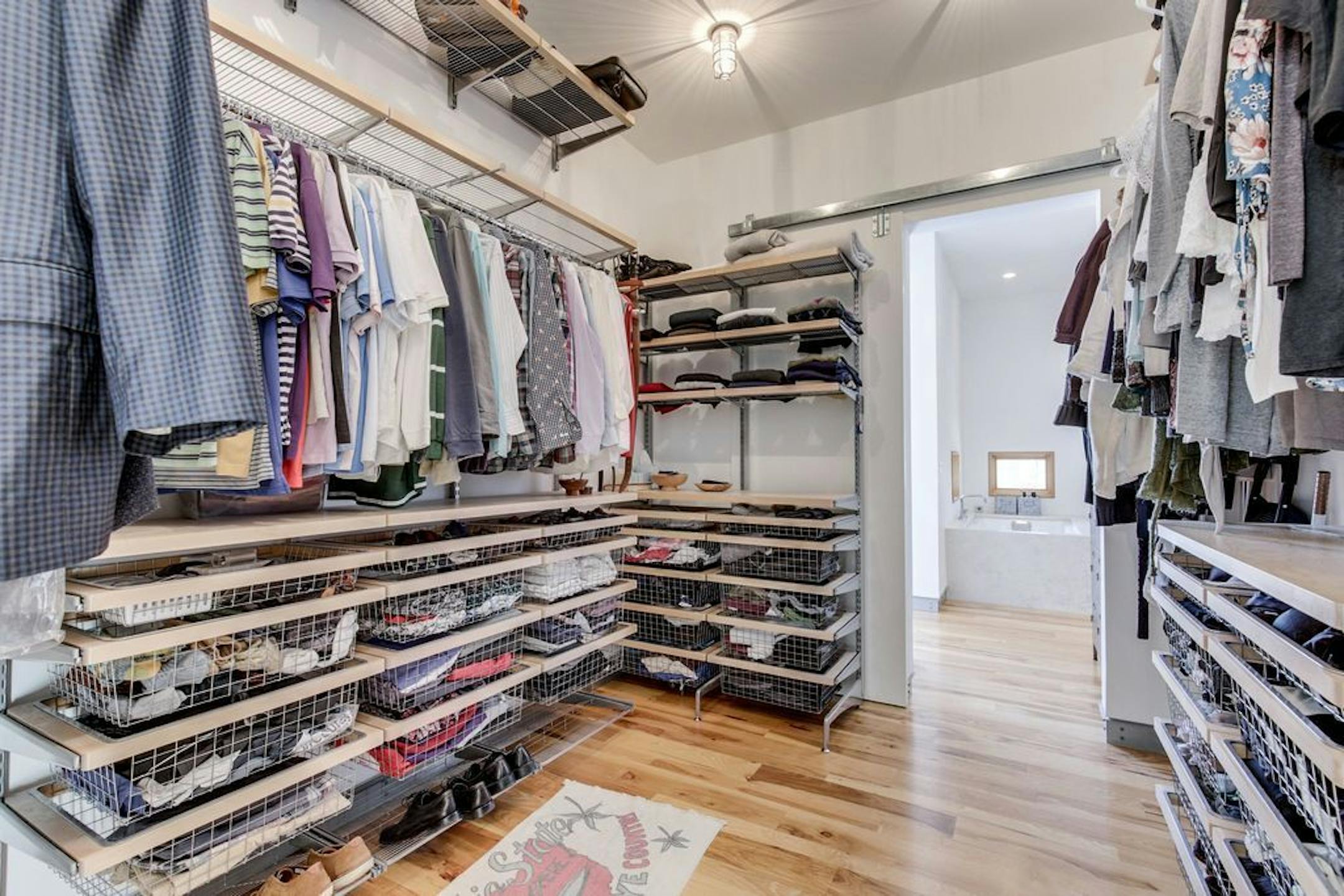 The closet in the owners' suite.