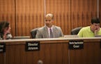 Interim Superintendent Michael Goar during a Minneapolis School Board meeting where they decided to bench a vote on whether to fund the Urban League i