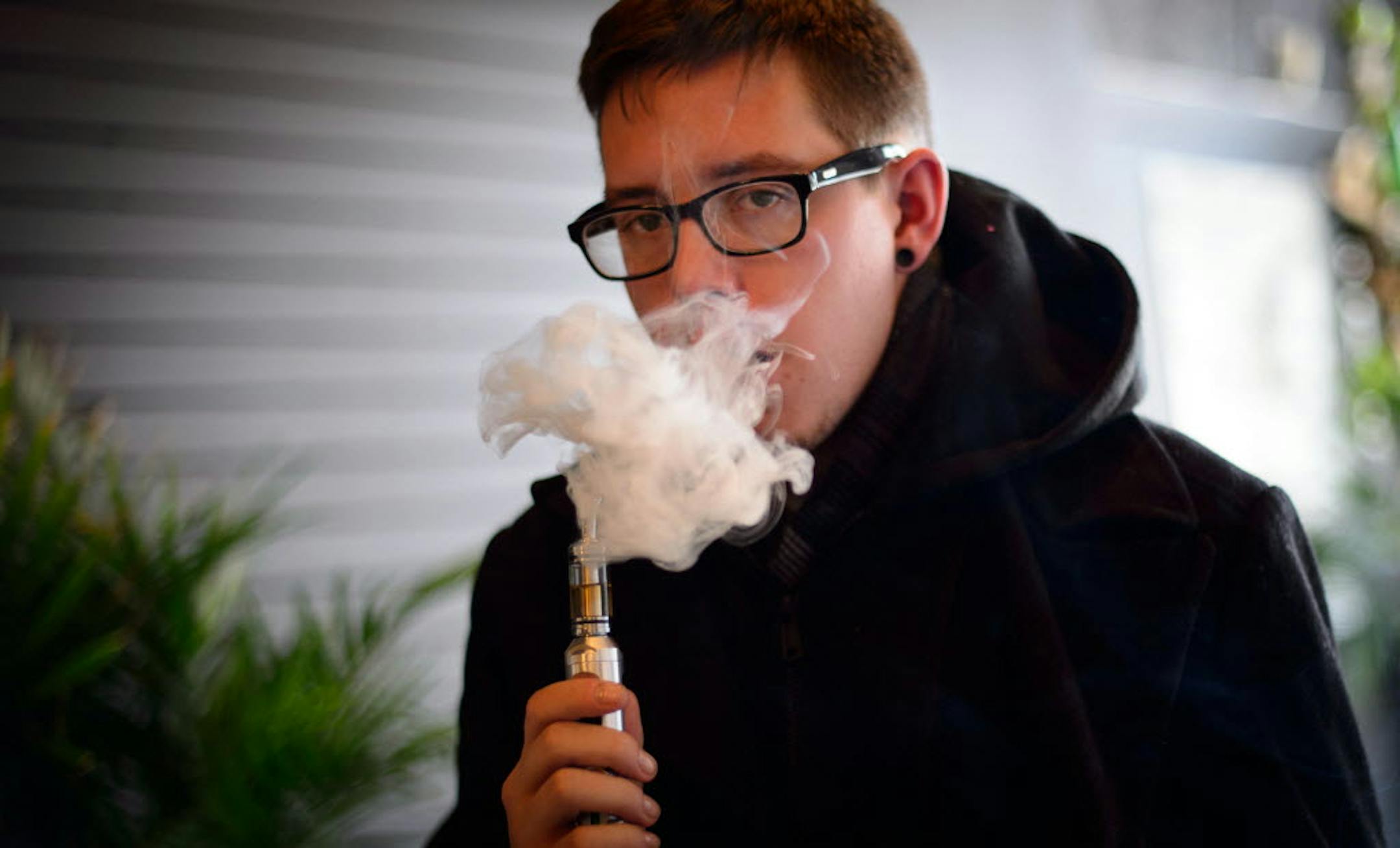 Lyle Newby tried a new flavor at Uptown Vapor Shop in Minneapolis.