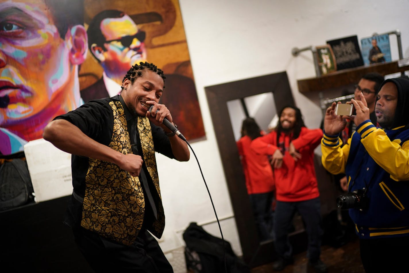 Rapper D.N.I.C. (Dominic Tinnel) performed at Fifth Element's open-mic night in November.