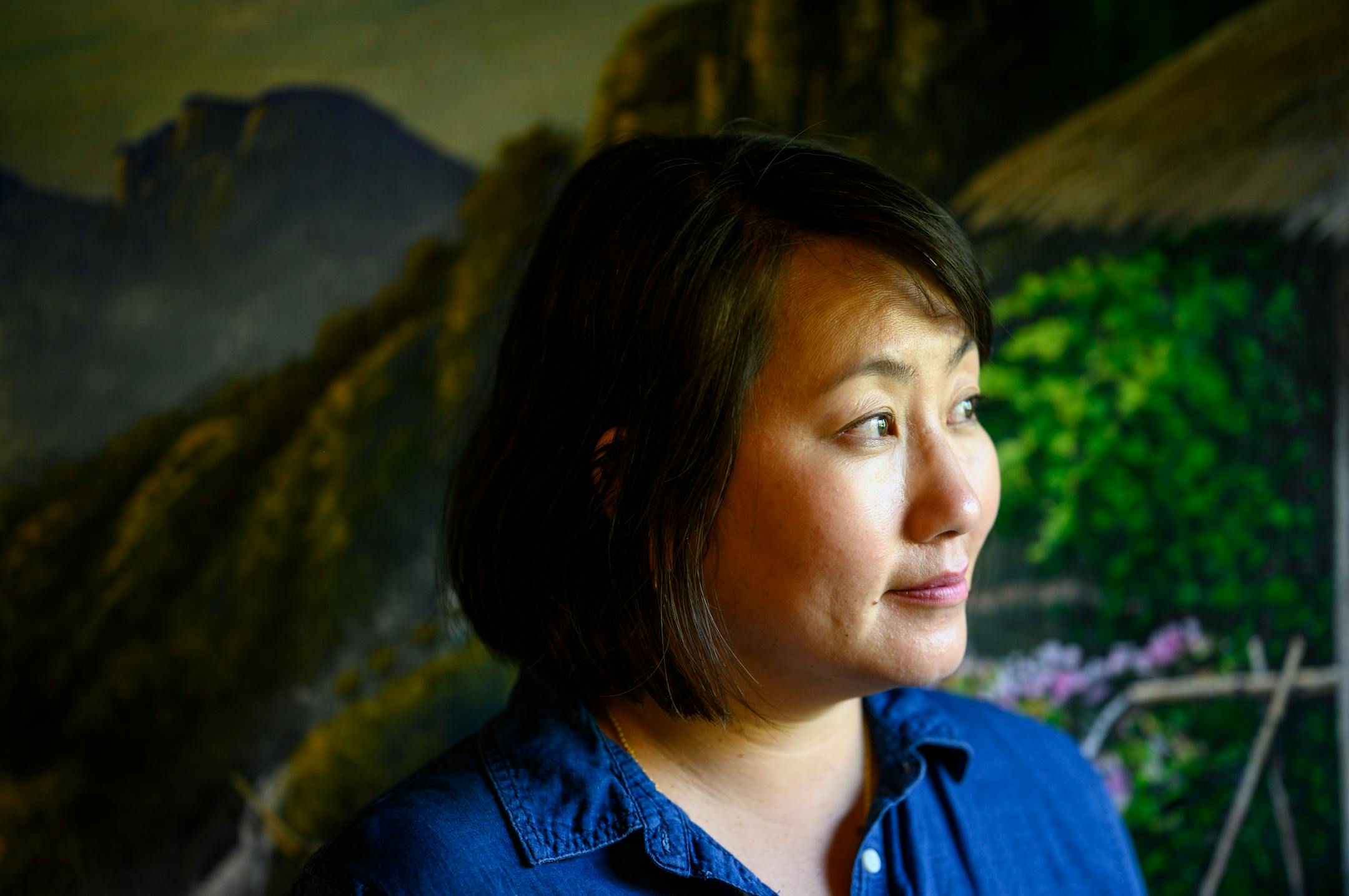 Kao Kalia Yang stood for a portrait at the East Side Freedom Library Tuesday afternoon. ] AARON LAVINSKY • aaron.lavinsky@startribune.com