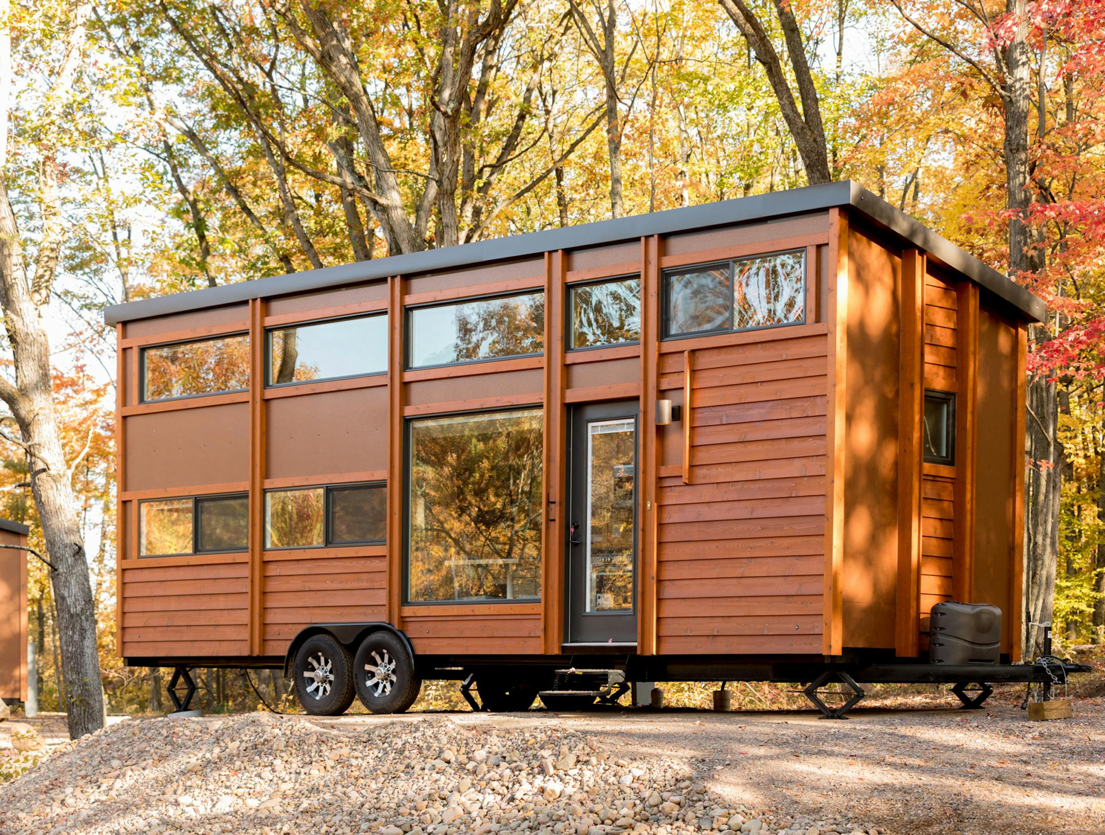A tiny home at Canoe Bay ESCAPE Village tiny home resort community. Photo by ESCAPE RV/Steve Niedorf