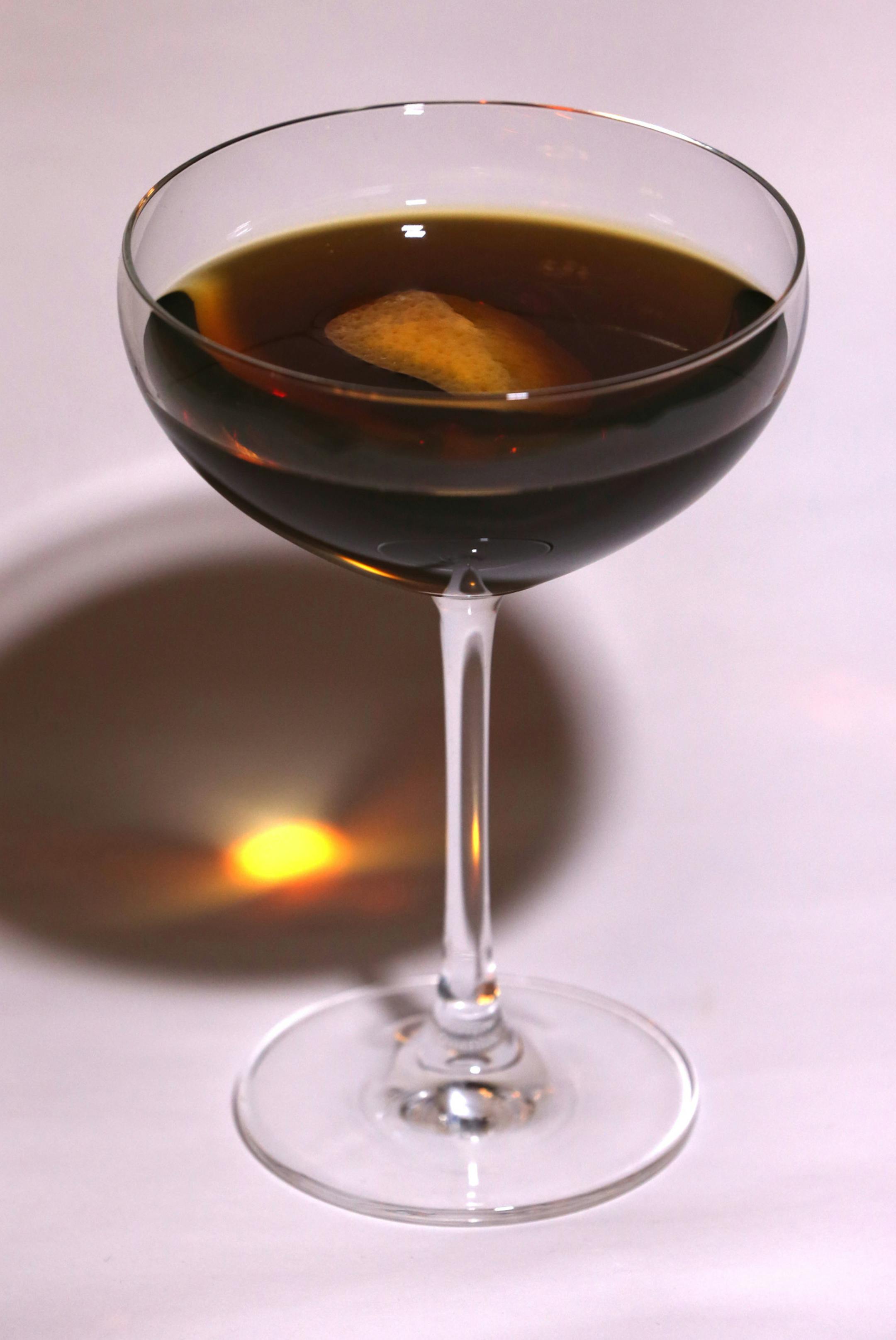 Marly's Ghost, photographed at the Marvel Bar on 2/14/14. Mad about amaro": Basically a sweeping introduction to the amaro category of liqueurs. This family of bittersweet Italian liqueurs shows up on cocktail menus across town, but they're largely foreign to the average guest. With help from local bartenders, the story would look at the variety of flavors found within the category -- from the lighter/sweeter Amaro Nonino to the potent cult favorite Fernet Branca, aka the "bartenders handshake"