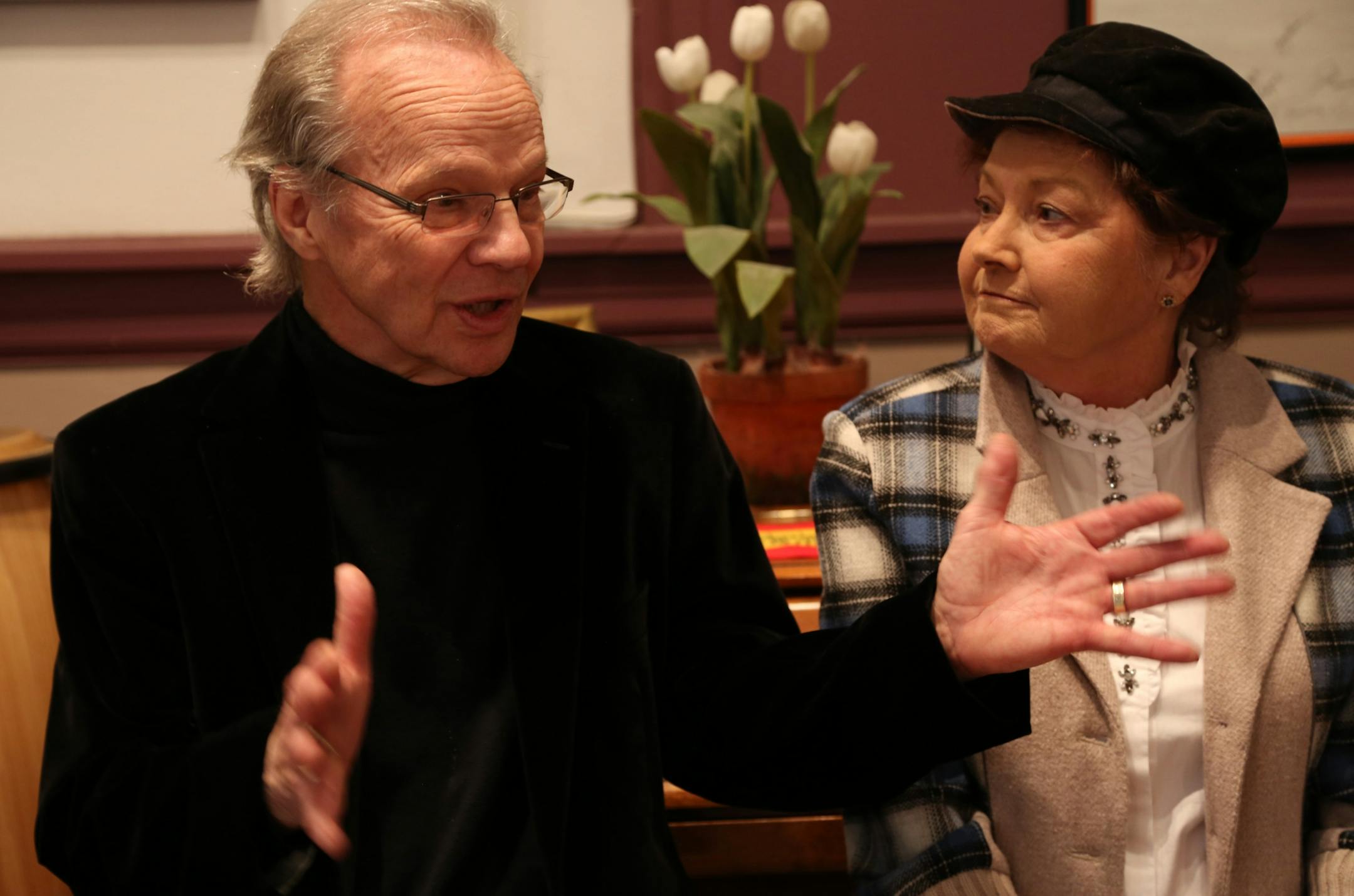 Bobby Vee, 1960s rock star sat with his wife, Karen as he talked about his career in his recording studio in St. Joseph Tuesday, February 18, 2014.