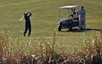 Meadowbrook Golf Course in Minneapolis was open on Thanksgiving Day. Golfers made their way around the course dodging a few snow patches and playing o