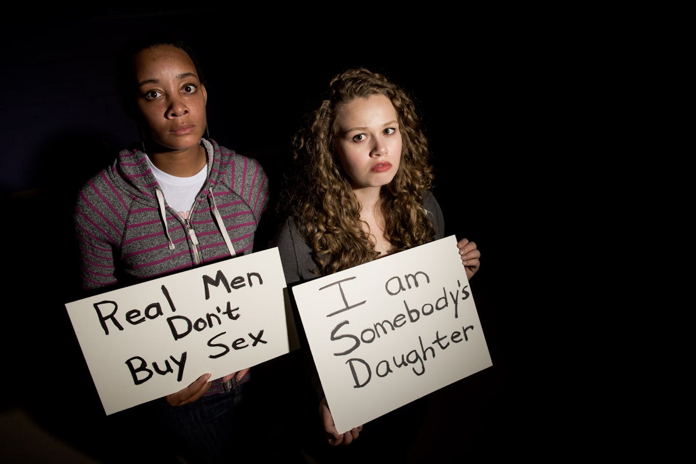 Valencia Proctor, left, and Kendall Kent in Chain Reaction Theatre's production of "Body and Sold."