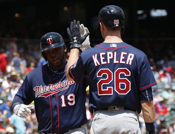 Max Kepler (26) hit four home runs against Cleveland this week, including three on Tuesday night.