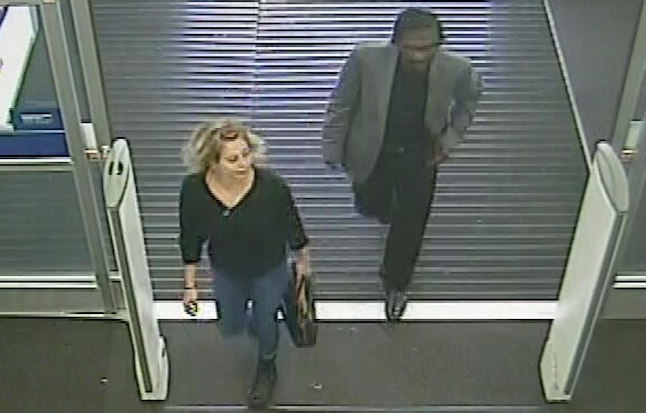 These two people shown in surveillance imagery are considered suspects in a rash of thefts in Roseville.