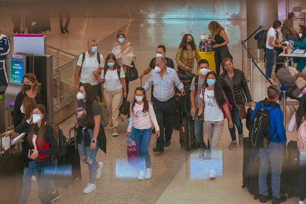 Travelers arrived at the Miami International Airport in Miami, June 23, 2021. 