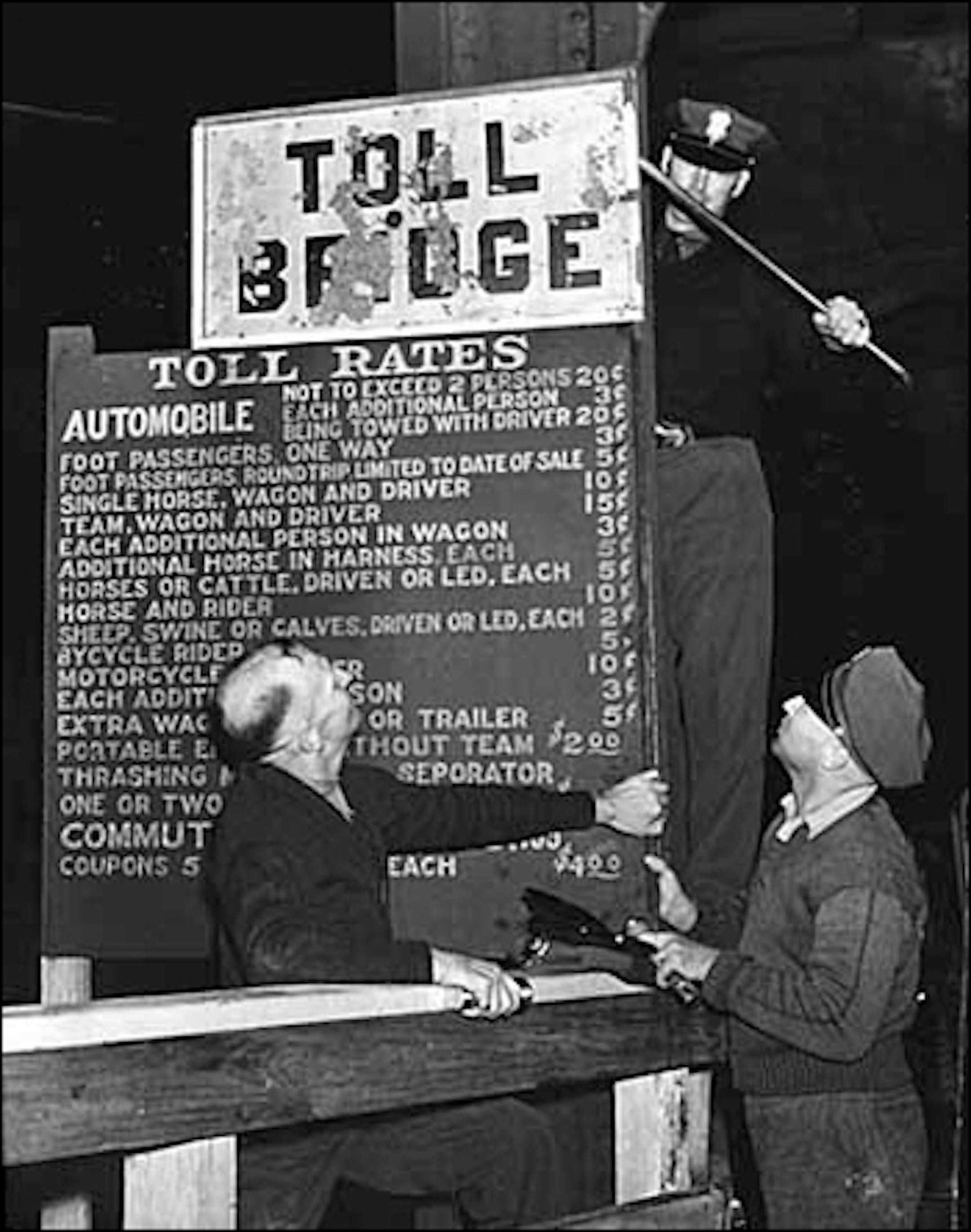 Rock Island toll bridge, 1938