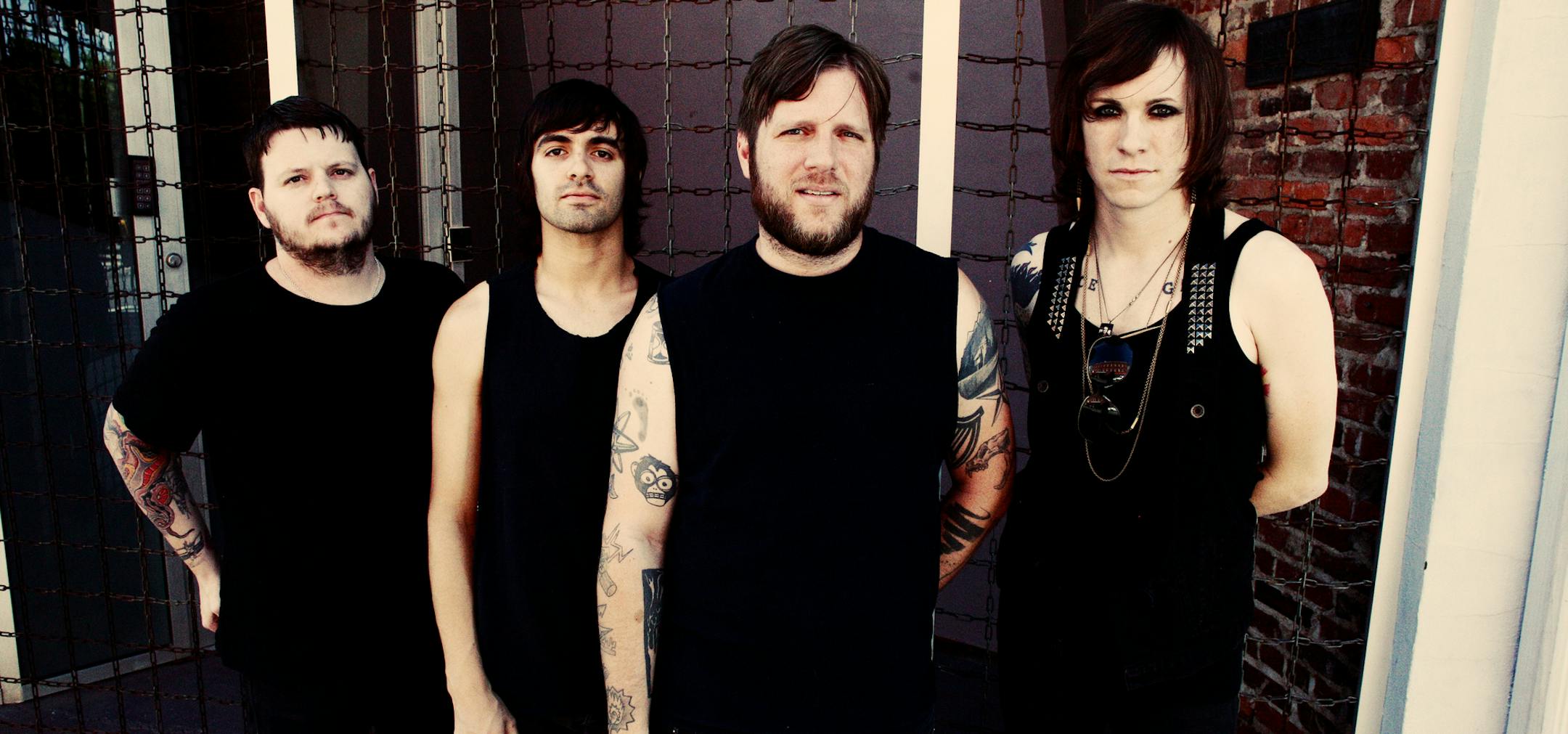 James Bowman, Jay Weinberg, Andrew Seward, Laura Jane Grace of Against Me!