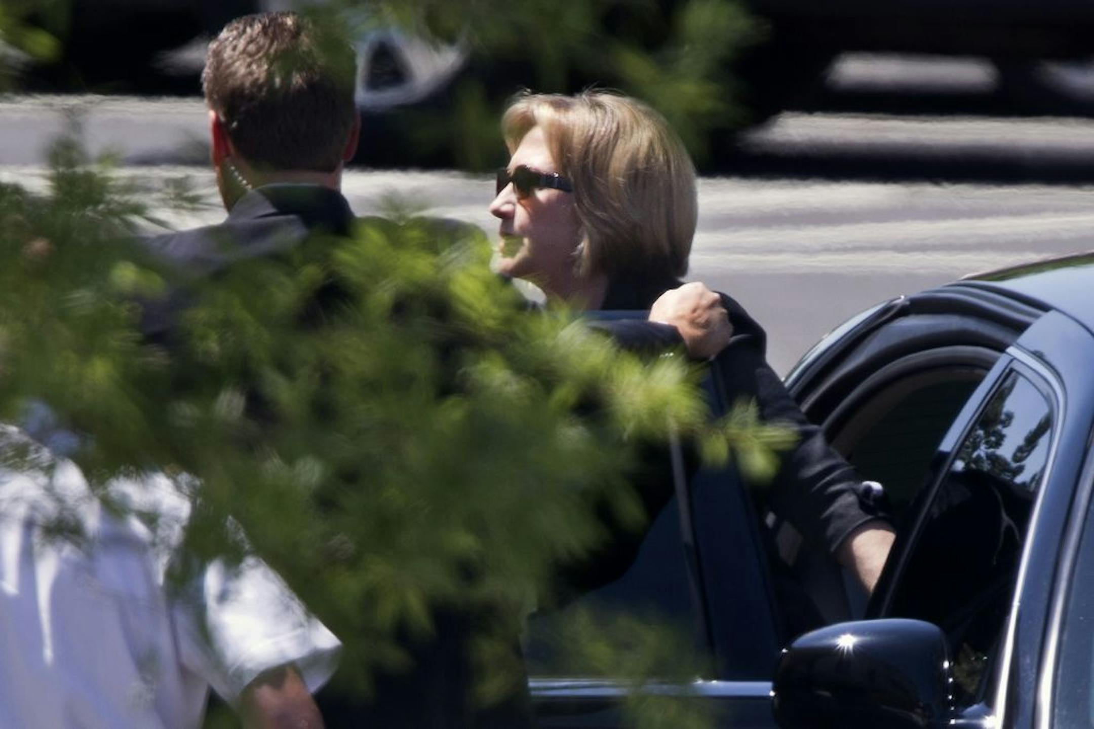 Former Secretary of State Hillary Rodham Clinton arrives at the White House in Washington, Monday, July 29, 2013, for lunch with President Barack Obama. It's the most talked about lunch in the nation's capital. President Barack Obama and former Secretary of State Hillary Clinton are dining privately at the White House Monday. While it's not the first time the pair have seen each other since Clinton left the administration earlier this year, each of their get-togethers are closely analyzed.