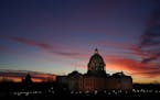 The Minnesota State Capitol was silhouetted against the setting sun in St. Paul. ] ANTHONY SOUFFLE &#x2022; anthony.souffle@startribune.com The Capito