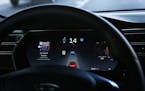 The dashboard of the Tesla Model S P90D. The Pentagon is going to introduce self-driving cars to the military. (Chris Walker/Chicago Tribune/TNS)