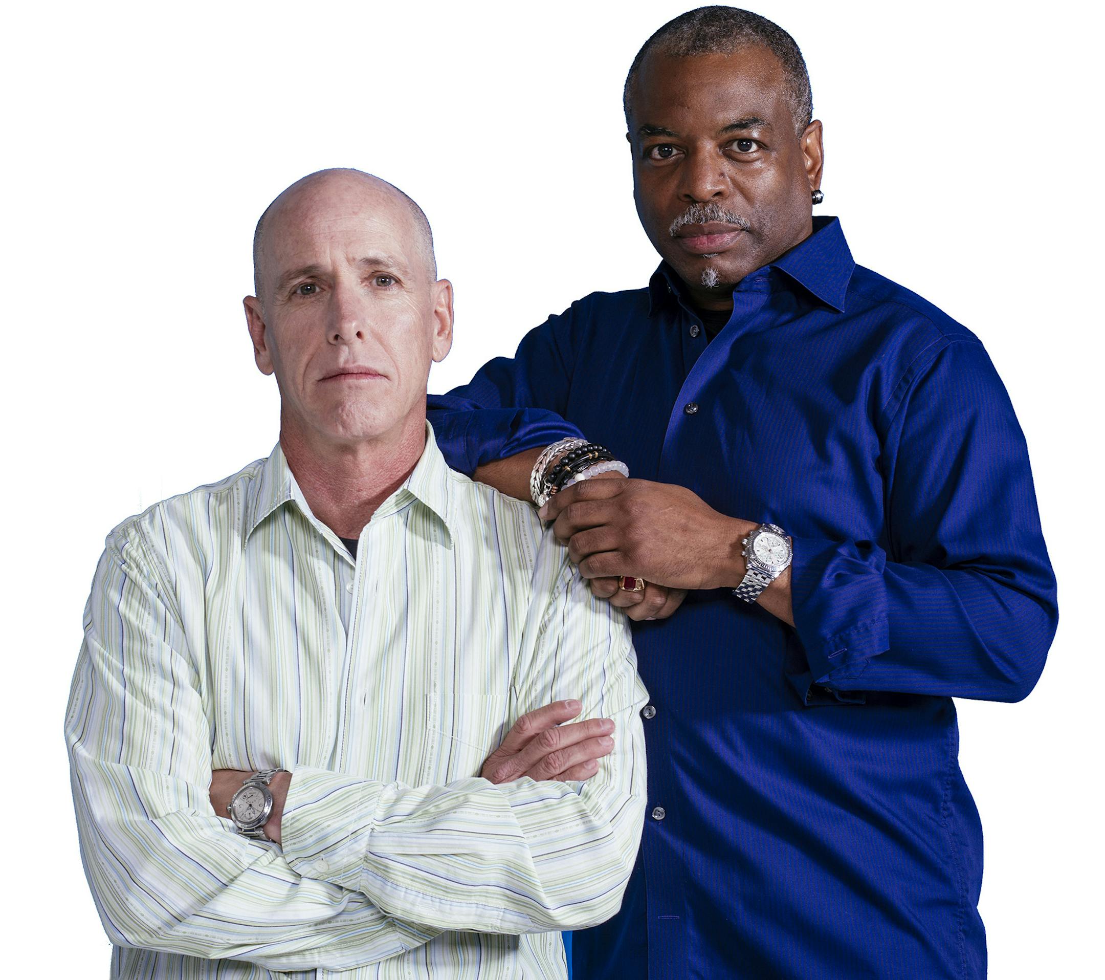 Mark Wolper, left, whose father produced the original "Roots," and LeVar Burton, who played Kunta Kinte, two of the producers for the remake of the influential 1977 mini-series, in Los Angeles, March 3, 2016. Will Packer (&#x201c;Straight Outta Compton&#x201d;) is also a producer and Questlove oversaw the music for this revival that aims to deliver a visceral punch of the past to a younger demographic, consumed anew by questions of race, inequality and heritage. (Brinson+Banks/The New York Times
