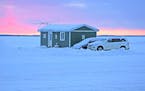 Home away from home: For four Indiana anglers, this Mille Lacs rental ice fishing house, or one like it, has been home for weeklong periods for nearly