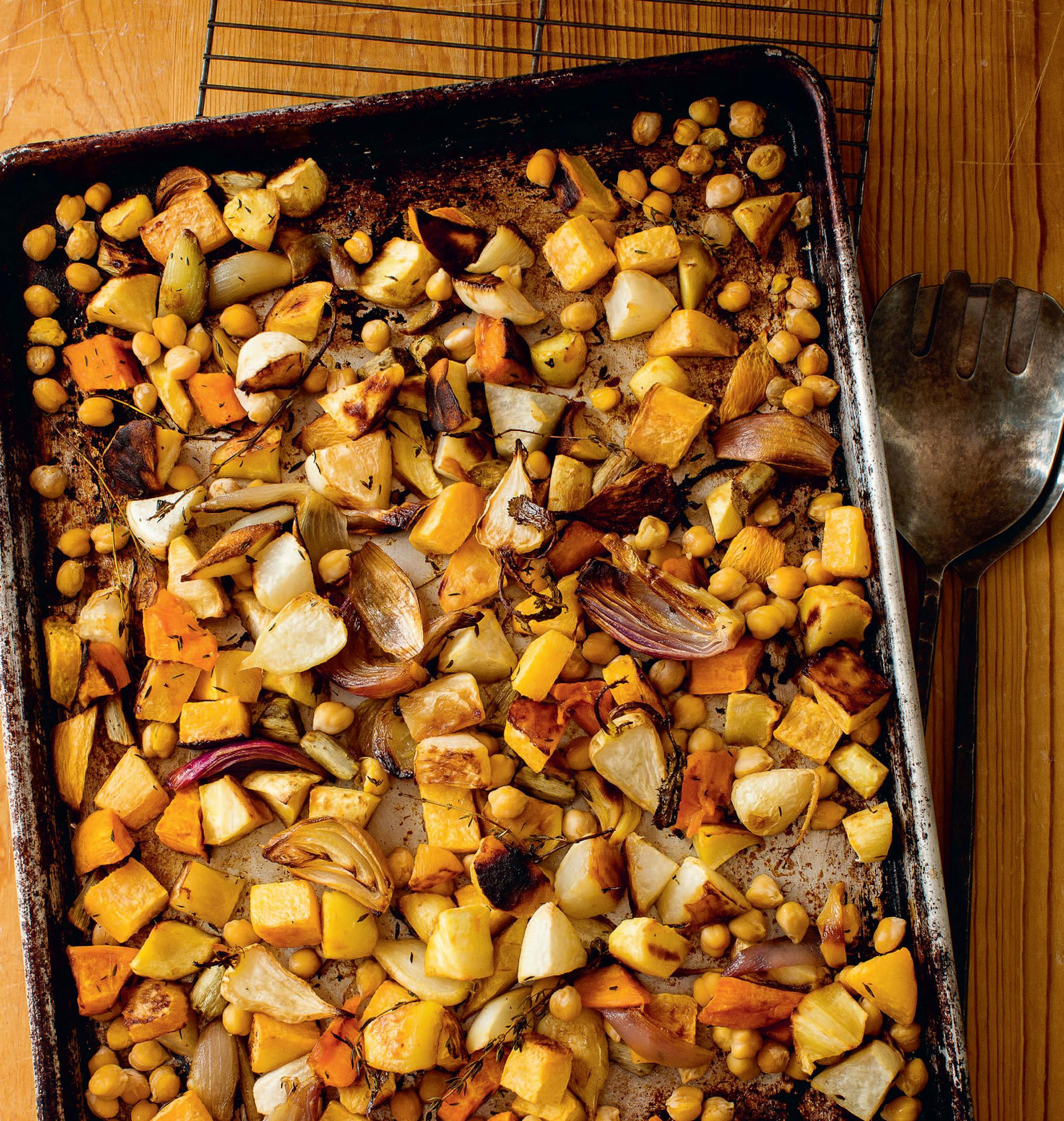 Roasted Roots With Apple Cider Reduction Credit line: Reprinted with permission from Eat Clean Live Well ¬© 2014 by Terry Walters, Sterling Epicure, an imprint of Sterling Publishing Co., Inc. Photography by Julie Bidwell